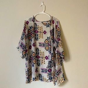 White Camisole with tribal patterns size large